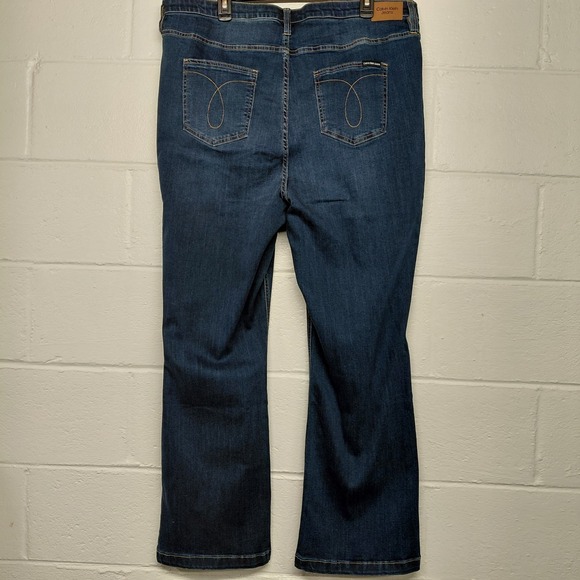 Calvin Klein Jeans High Rise Demi Boot Cut Women 20W Medium Wash Jeans 40x30 NEW - Picture 3 of 12